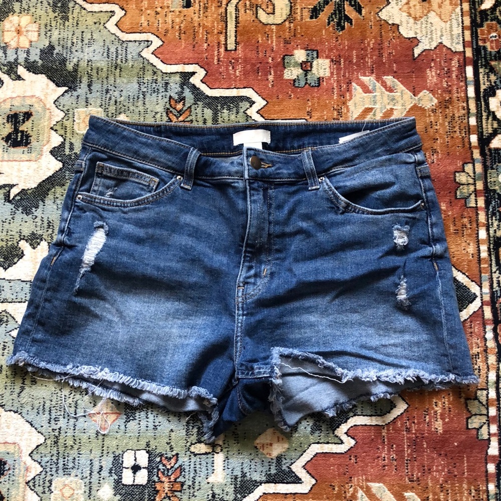 H&M High Waisted Jean Shorts (Size 12)
